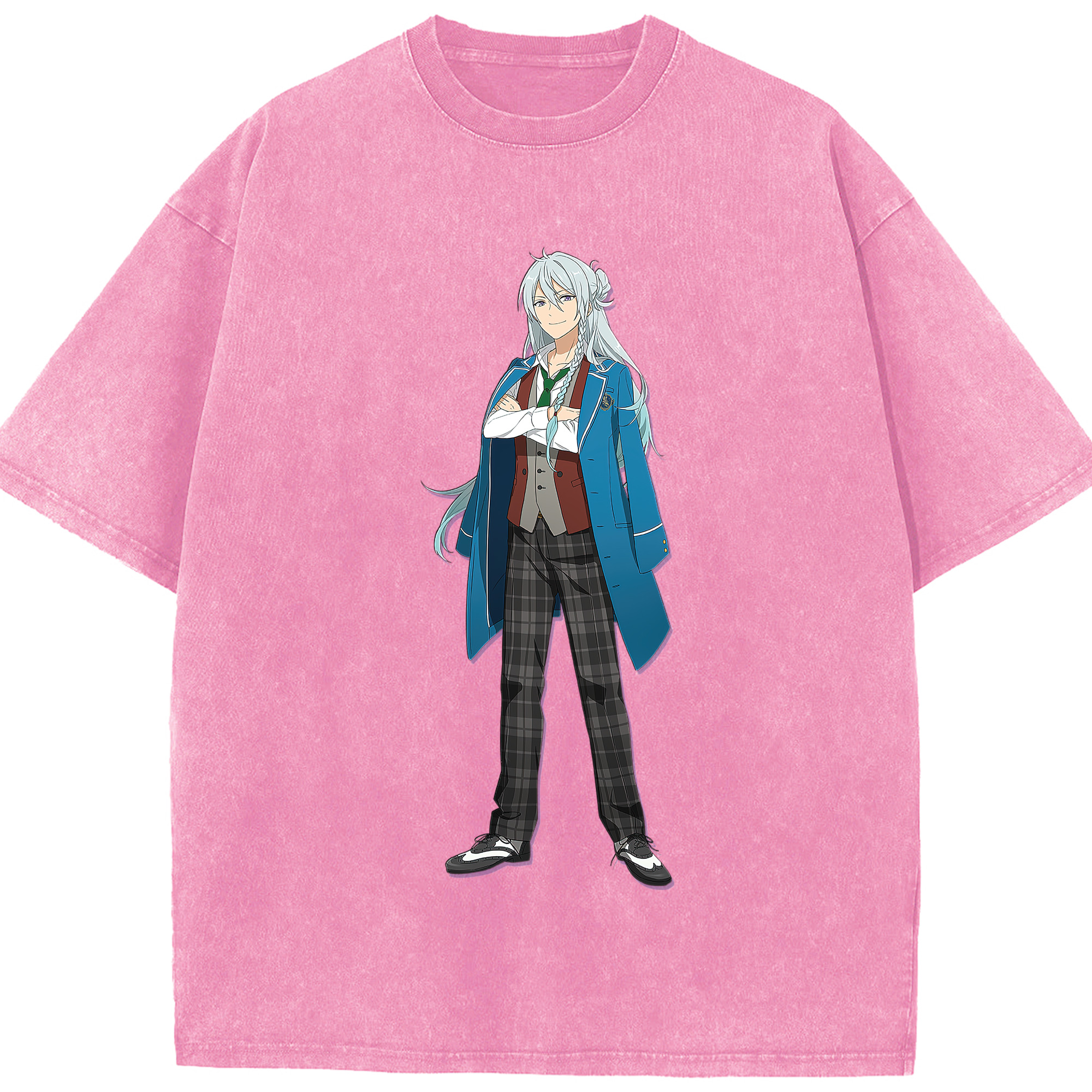 （画像用） あんさんぶるスターズ! Ensemble Stars 綿100% ヴィンテージ風 半袖Tシャツ（フロントプリント）